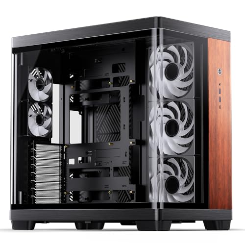 Image of JONSBO TK-4 Wood ATX PC Case,Mid Tower Computer Case,Bi-Bent Surround View Glass,Aluminum Alloy, Standard 6 * 140mm + 2 * 92mm Fan,ATX SP Back-Connect(BTF) MB /460GPU /200PSU,Type-C Jack, Wood
