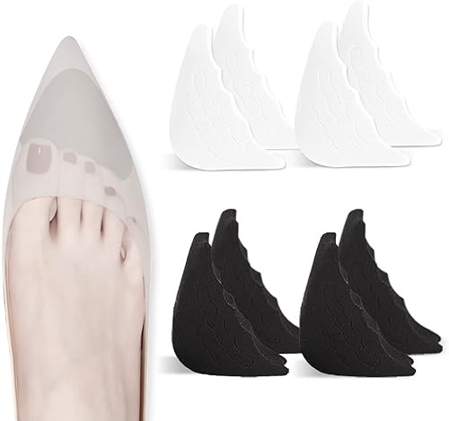 Relleno de dedos de los pies, tapón de punta ajustable, relleno de zapatos reutilizable para zapatos demasiado grandes para mujeres y hombres,