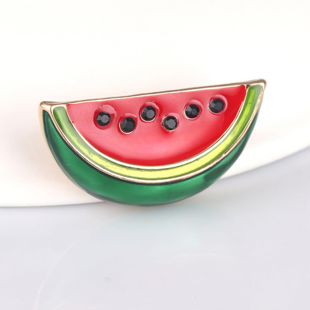 Watermelon Pin Set 3pcs Metal Brooch Decorative Lapel Pins for Women Party Accessory