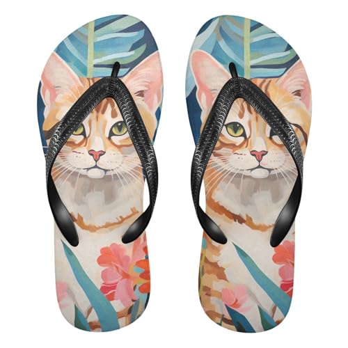 Cute Cat Flip Flop Beach Summer Casual Sandal for Women & Men Shower Shoes 20857443