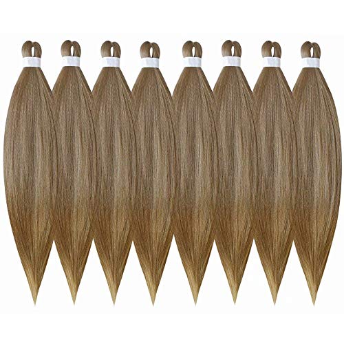 Honey Brown Pre Stretched Braiding Hair 8 Packs By Leticia