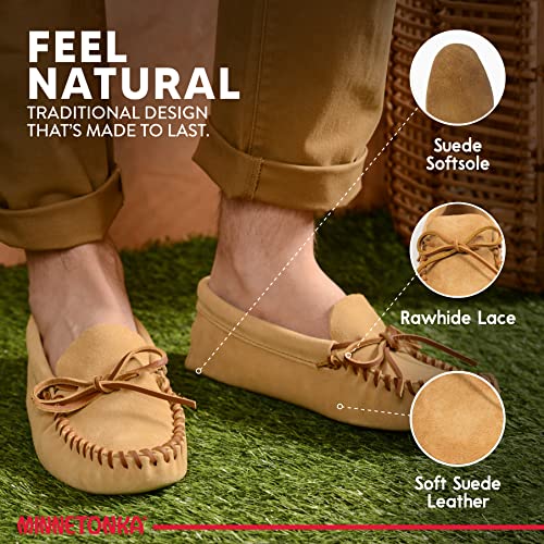Minnetonka Men's Leather Laced Soft Leather Sole Moccasin3