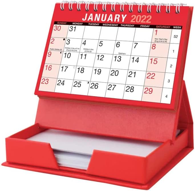 2019 Calendar and Planner Month to View/Week to View (Desktop Month to View Calendar and Memo Note Pad)