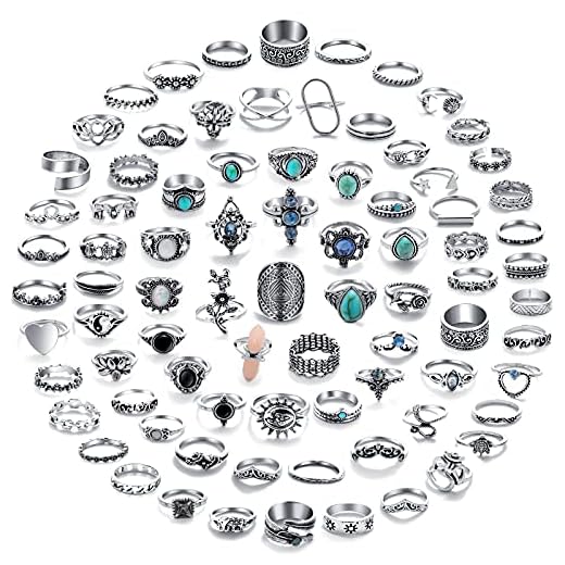 Vintage Silver Knuckle Rings Set