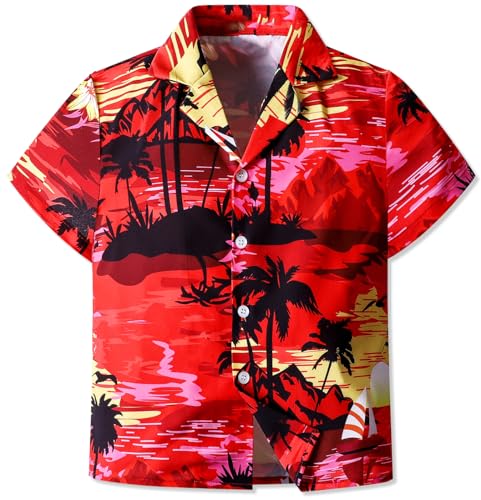 Image of SANGTREE 3 Piece Boy Outfits Short Sleeve Shirt and Shorts Set Beach Vacation Summer Clothes, 3 Months - 9 Years