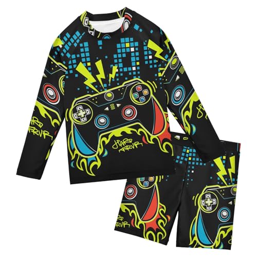 Aflyko Boys' Rash Guard Set SPF 50+ Sun Protection Swimsuit