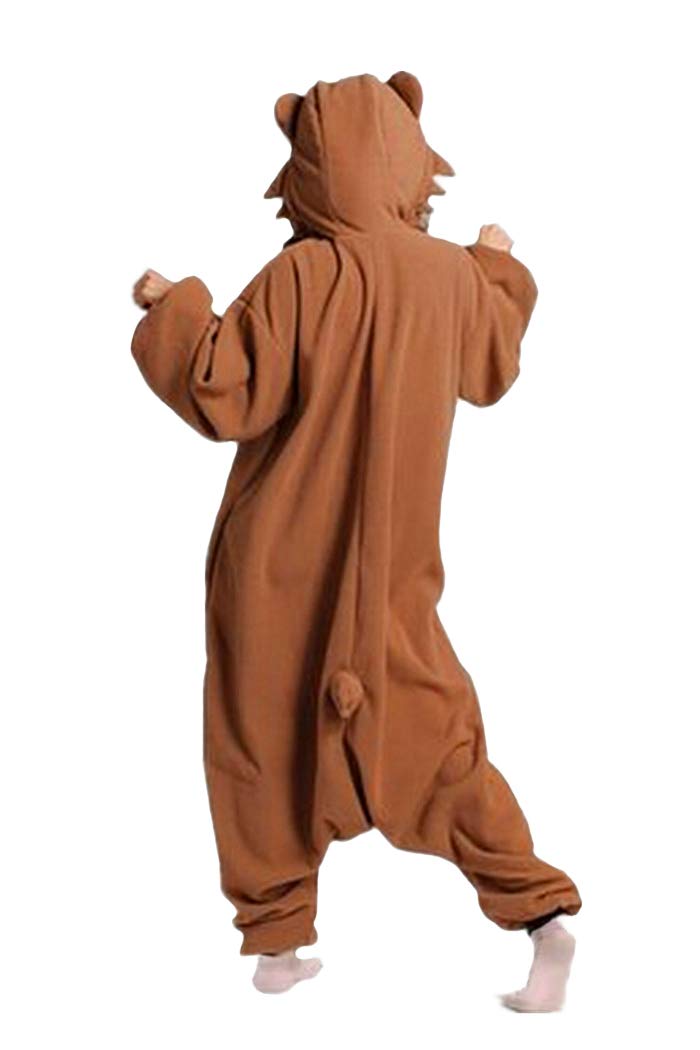 wotogold Animal Ours de Café Pyjamas Cosplay Costumes Unisexes pour Adultes