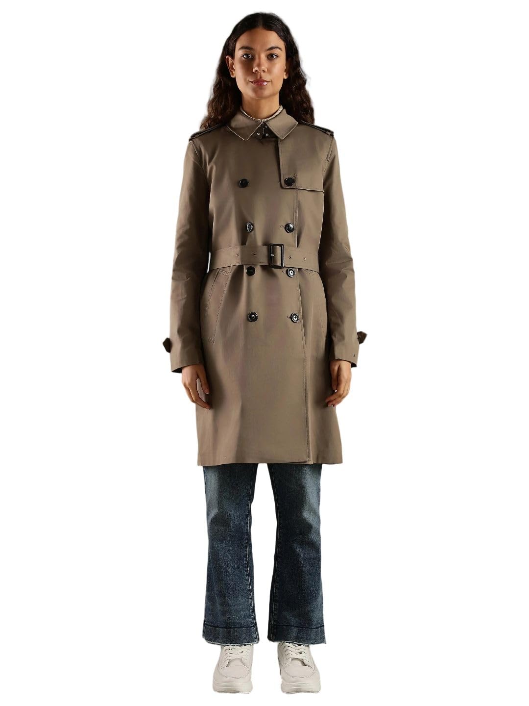 tommy hilfiger Slim fit cotton spread collar double-breasted coat-picture-20