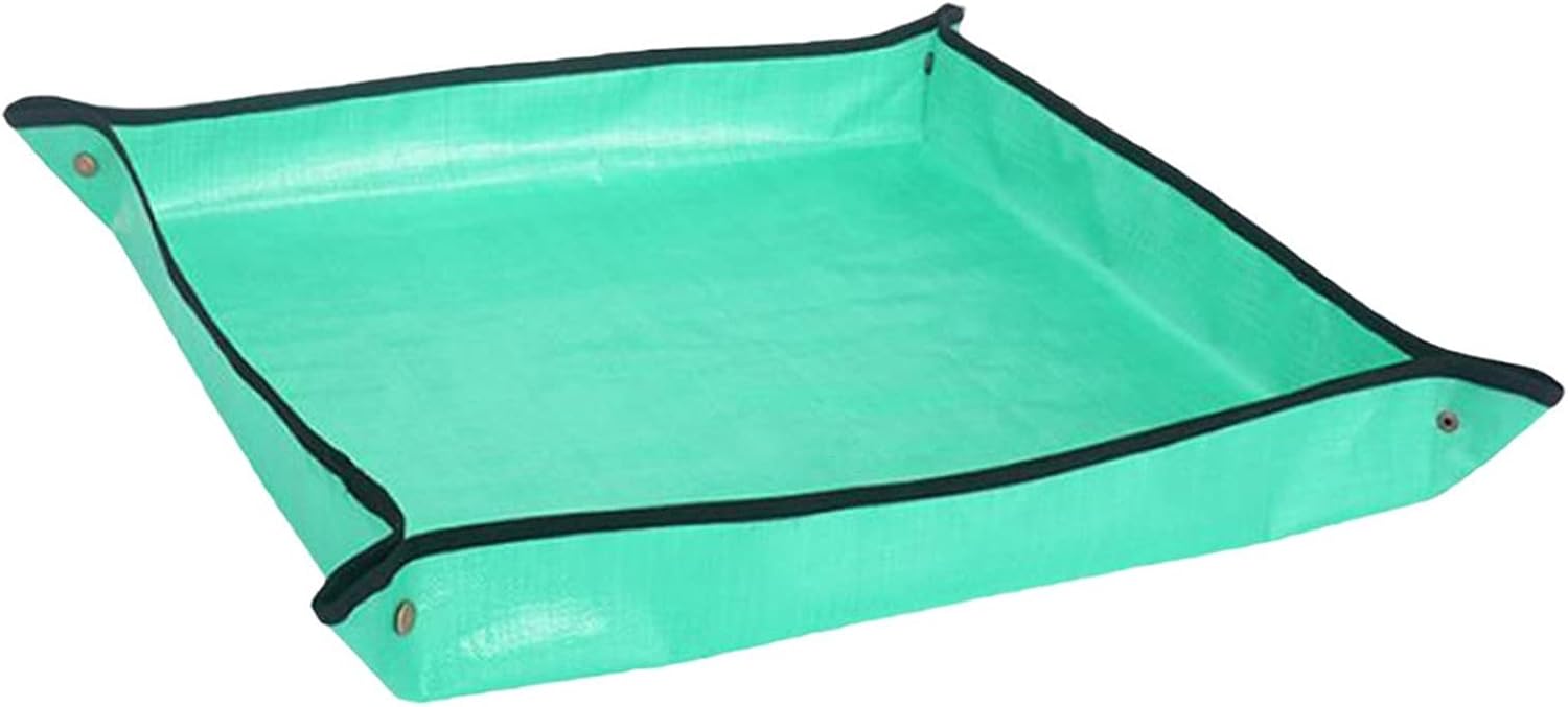 Serrucho Pladur Plegable de trasplante de plantas de jardinería Lona de trasplante de plantas plegable de jardinería impermeable Almohadilla de trasplante de manos Podar Parras (Green, One Size)