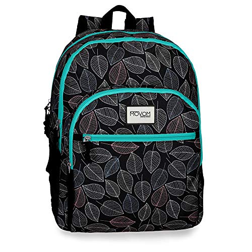 Preisvergleich Produktbild Movom Leaves Schulrucksack, 46 cm, 25,81 l, Schwarz