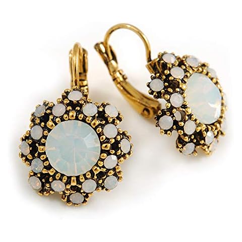 Delicate Milky White Flower Drop Earrings Cover