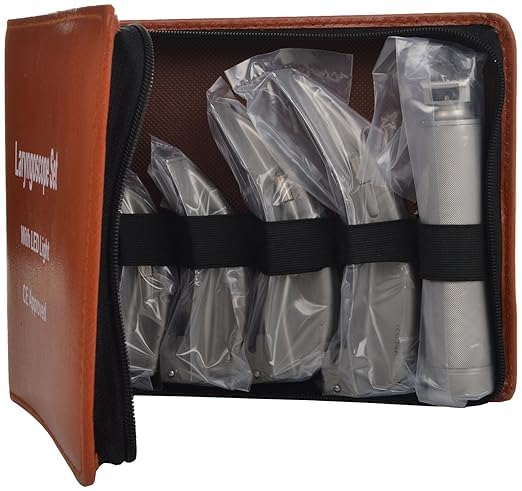 Flowmex Led Laryngoscope set with 4 adult Macintosh Laryngoscope set ottoscope blade Size (1,2,3,4) - Image 2 thumbnail