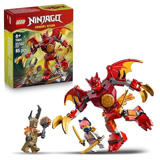 LEGO Ninjago Pack de Combate: Meca Dragón de Kai - Figura de Dragón, 3 Minifiguras y Catanas de Juguete - Regalo de Cumpleaños para Niños de 6+ Años y Fans de la Serie - 71851 | Ya disponible en tu tienda friki favorita! En mundofriki.es!
