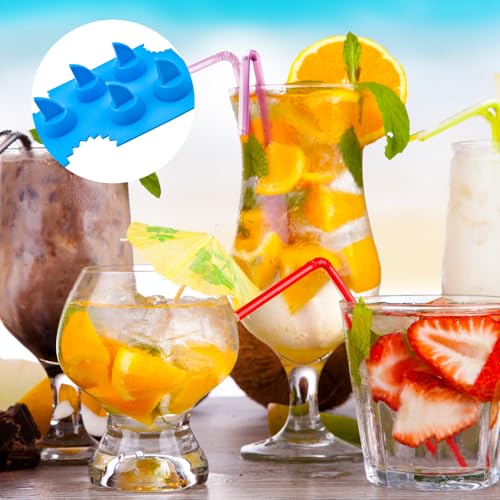 Bandeja de hielo de silicona con forma de aleta de tiburón 2 pack miniatura 5