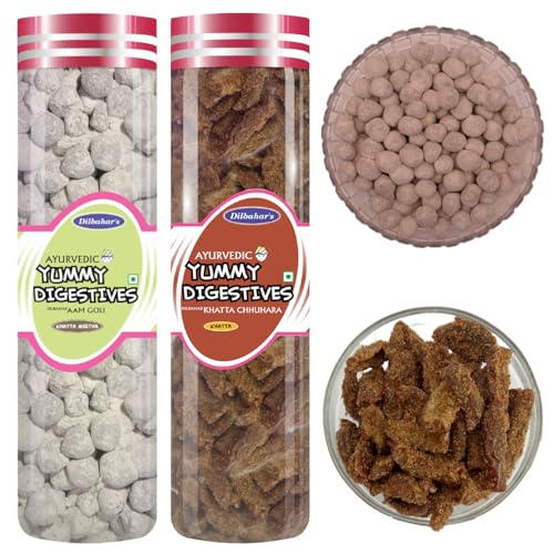 Image of DILBAHAR'S Aam Goli 210-Khatta Chhuhara-160 Gm|Aam Pachak Meethi Goli|Digestive Goli Pachak|Mukhwas Mouth Freshener|Khatta Chhuhara Goli|Churan Digestive|After-Meal Treat,Mango