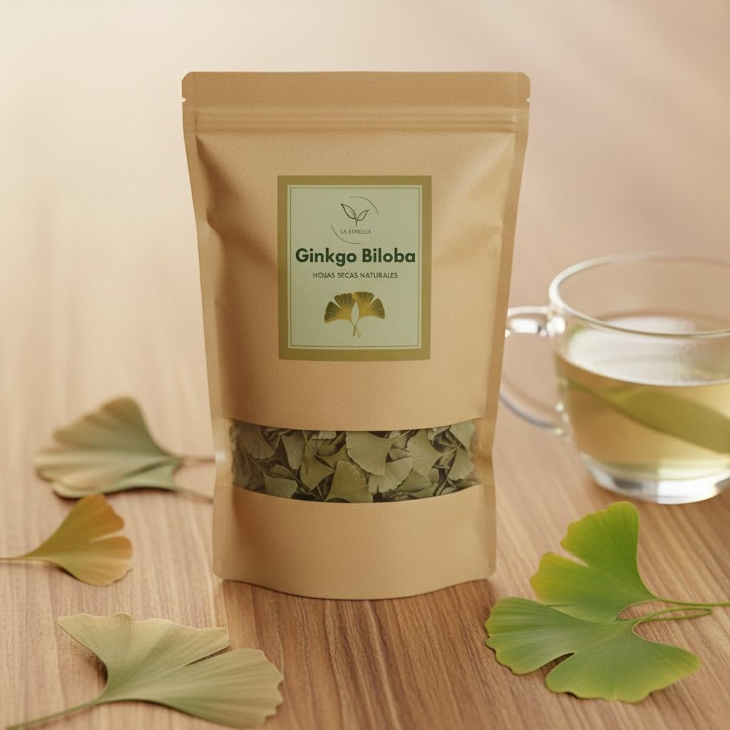 Ginkgo Biloba (Ginkgo biloba) séché en vrac 1000 g – pour infusions, 100% naturel, sans additifs – La Herbera
