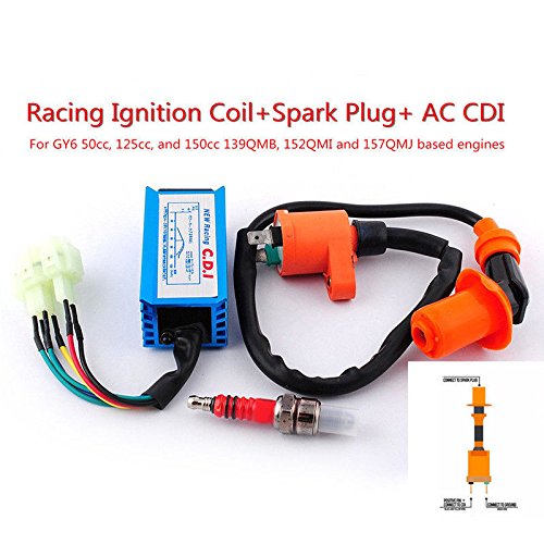 High Performance Racing CDI & Ignition Coil Combo For 50cc-150cc Scooters, Mopeds, ATVs (GY6) 11 thumbnail image