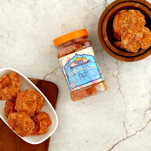 Rani Masala Gur (Jaggery) Indian Unrefined Raw Cane Sugar 17.5oz (1.1lbs) 500g PET Jar ~ Gluten Friendly | Vegan | NON-GMO | Kosher | No Salt or fillers | Indian Product
