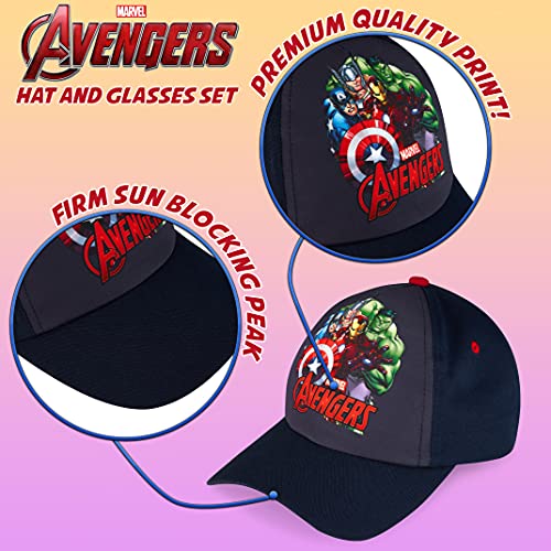 Miniatura 5 de Marvel Set 2 Piezas Gorra Béisbol Y Gafas De Sol, Accesorios Oficiales, Ropa De Verano Para Niño, Gorra Spiderman Avengers Talla Única Azul Marino