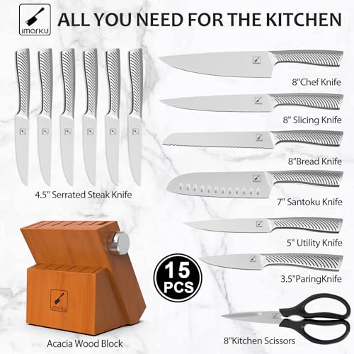 imarku-Kitchen-Knife-Set-15-Piece-Premium-Knife-Block-Set-Dishwasher-Safe-Knives-Set-for-Kitchen-Razor-Sharp-Japanese-Knife-Set-with-Built-in-Sharpener-Ergonomic-Handle-Brown