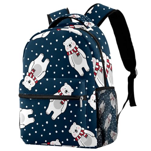 Sac pour filles et garçons avec motif ours polaire, cadeau de rentrée idéal