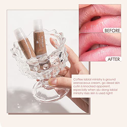 Lip Gloss for Girls 10-12 Lip Scrub Lip Treatment Soothing Moisturizing Lip Mask For Chapped Coffee Lip Scrub Moisturizing Exfoliating Diminishing Lip Lines Gentle Lip Protection Lip Plumper Tool - Image 6