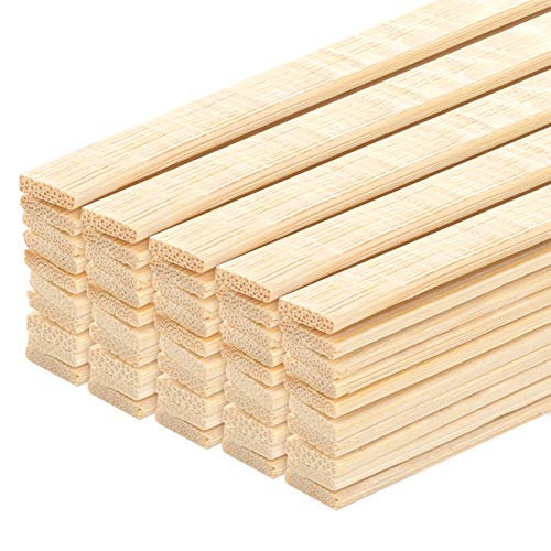 Aoibrloy 150 palos de madera de bambú natural de 38 cm para manualidades (3/8 pulgadas de ancho) Cover