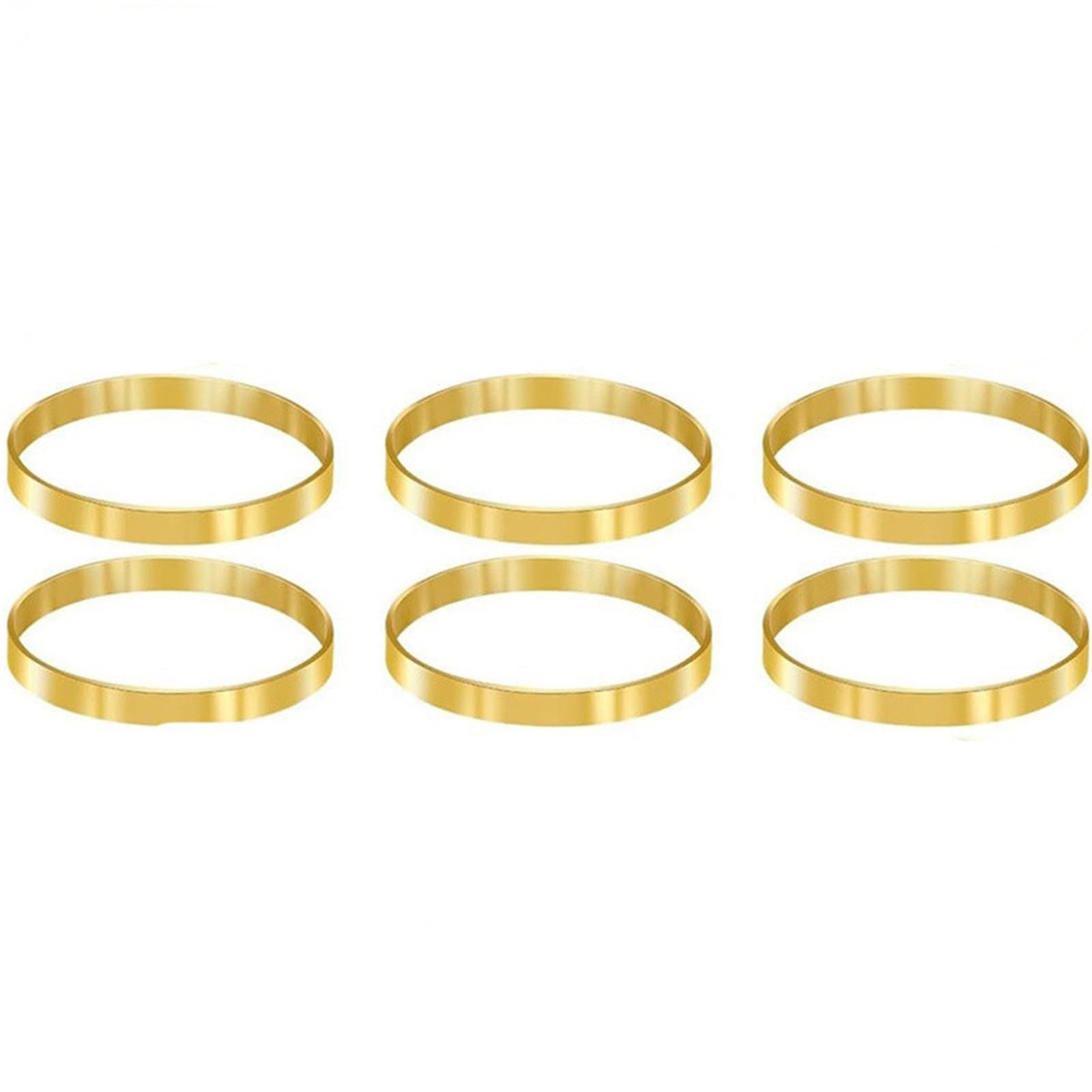 Napkin Rings 20pcs Simple Golden round Ring Napkin Fashionable Table Setting Hotel Banquet Holder for Dining Table Decor