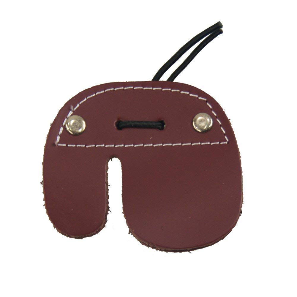 Archery Leather Finger Tab Hunting Arrows Guard Finger Protector Recurve Bow Black/Brown Right Hand (brown)