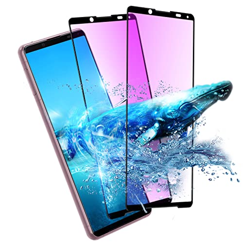 Xperia5II ガラス フィルム ブルーライト 全面吸着 エクスペリア5II 保護ガラス 全面貼り付け SOG02 強化 ガラスフィルム えくすへ5II 保護 フィルム Xperia5マークツー 全面粘着 Xperia5マーク2 液晶 強化ガラスフィルム