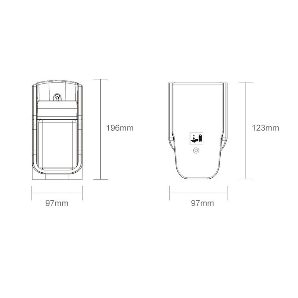 Dispenser di Sapone, Dispenser di Sapone in Schiuma Intelligente, Adatto per Disinfettante per Le Mani, Detersivo per Piatti, Gel Doccia E Altri Liquidi, con 4 Batterie Alcaline AA, 400 Ml