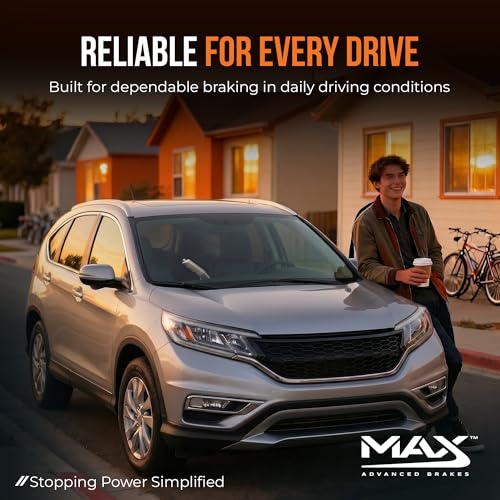 Image of MAX Advanced Brakes Brake and Rotor Kit Front and Rear for 2017 to 2023 Honda CR-V (Gas Engine), Brakes and Rotors, Carbon Ceramic, OE Replacement Daily Driving Kit
