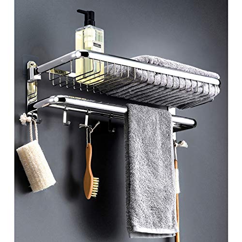 Porte-serviettes étanche avec panier en maille pour optimiser le rangement