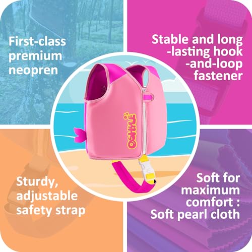 Image of Toddler Swim Vest, Neoprene Trainer with Adjustable Straps and Crotch Strap