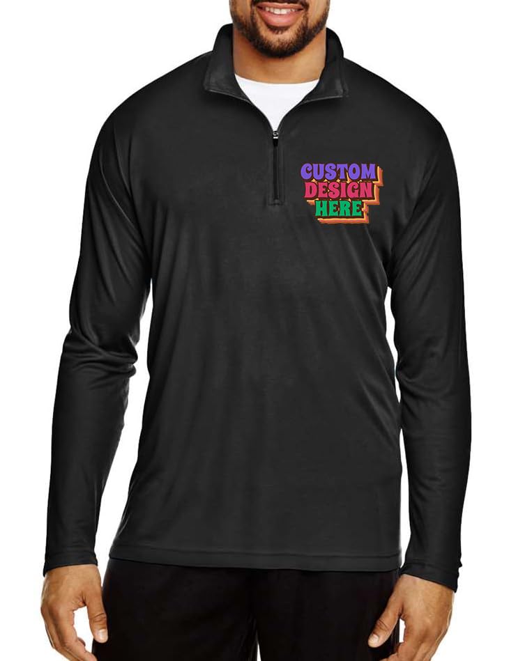 INK STITCH Men Team 365 Custom Printing Logo Texts Photos Performance Quarter Zip Pullover TT314