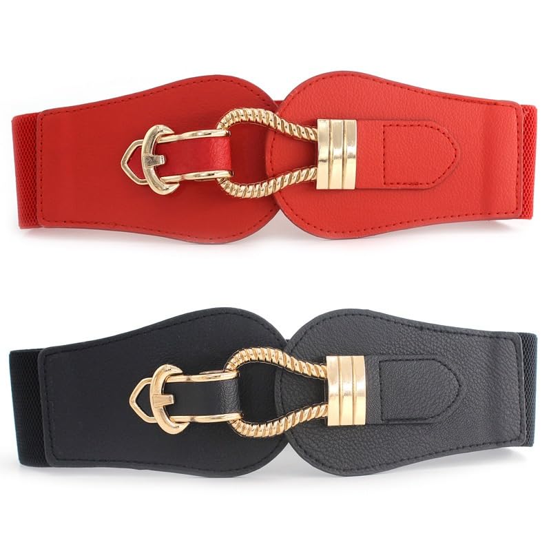 Ladies Decorative Elastic Wide Belt with Dress Down Jacket Outer Wear Waist Shaping Waist Seal4