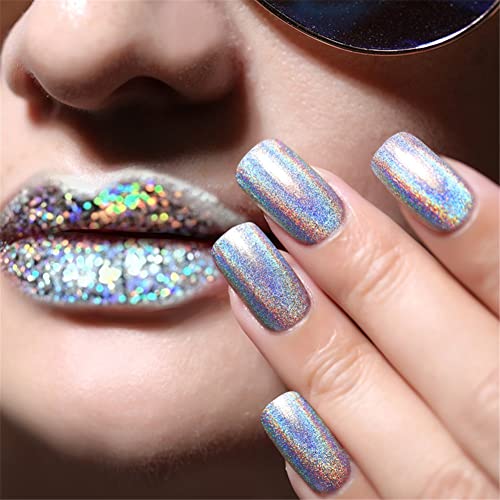 Born Pretty Glitzer Nagellack, Nagellack Holographic Glitter Regenbogen Shining Glitter Super Shine Nail Art Polish… – Bild 3