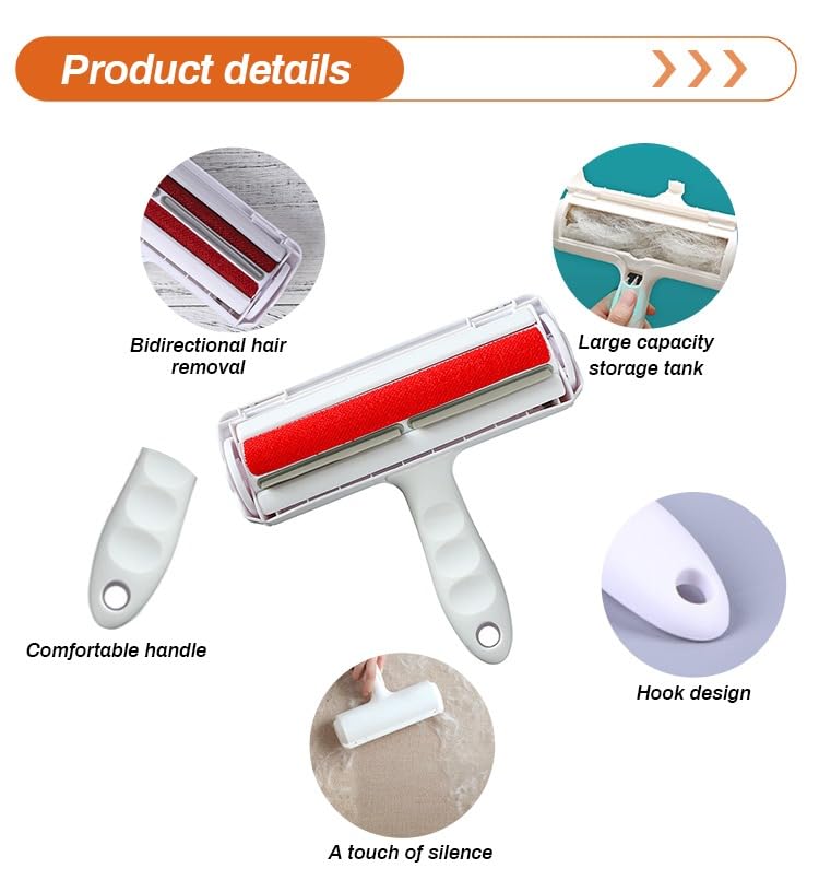 Image of Pet Hair Removal Tool for Furniture, Couch, Bedding, Clothing and Carpets Dog and Cat Hair Removal Roller, Reusable Roller, Fur Removal Tool for Pets, Cleaning Scraper Hair Removal Tool