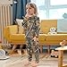 Ollabaky Pajama Set Fashion Forest Camo 2 Piece Pjs Set Cotton Sleepwear Long Sleeve Top with Bottom, 6Y