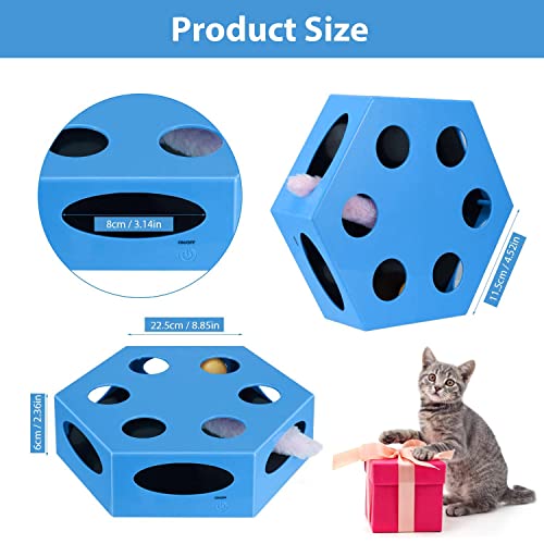 Vary Interactive Cat Toys For Indoor Cats Cat Catnip Ball Cat Mice Toy Cat Entertainment Toys Kitty Toy Maze Box Feather Toy Electronic Automated Cat Toys With Mouse Tail And Catnip Ball #TOP5