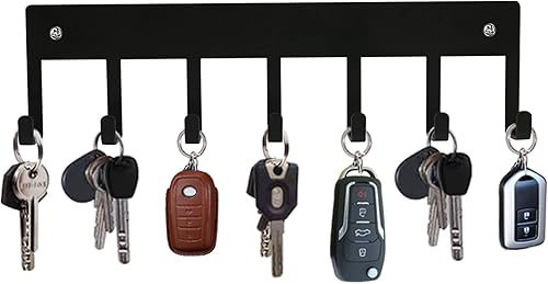 Miniatura 8 de Myartte Ganchos decorativos para llaves de pared, de aleación de zinc, organizador de llaves con tornillos y calcomanías para entrada, cocina,
