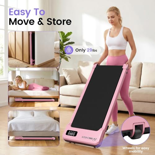 Image of ANCHEER Walking Pad Treadmill with 5-12% Incline, 3.0HP Under Desk Treadmill with Handle Bar, 16 inch Wide Belt, 320LBS Capacity, Portable Quiet Foldable Walking Pad for Home /Office
