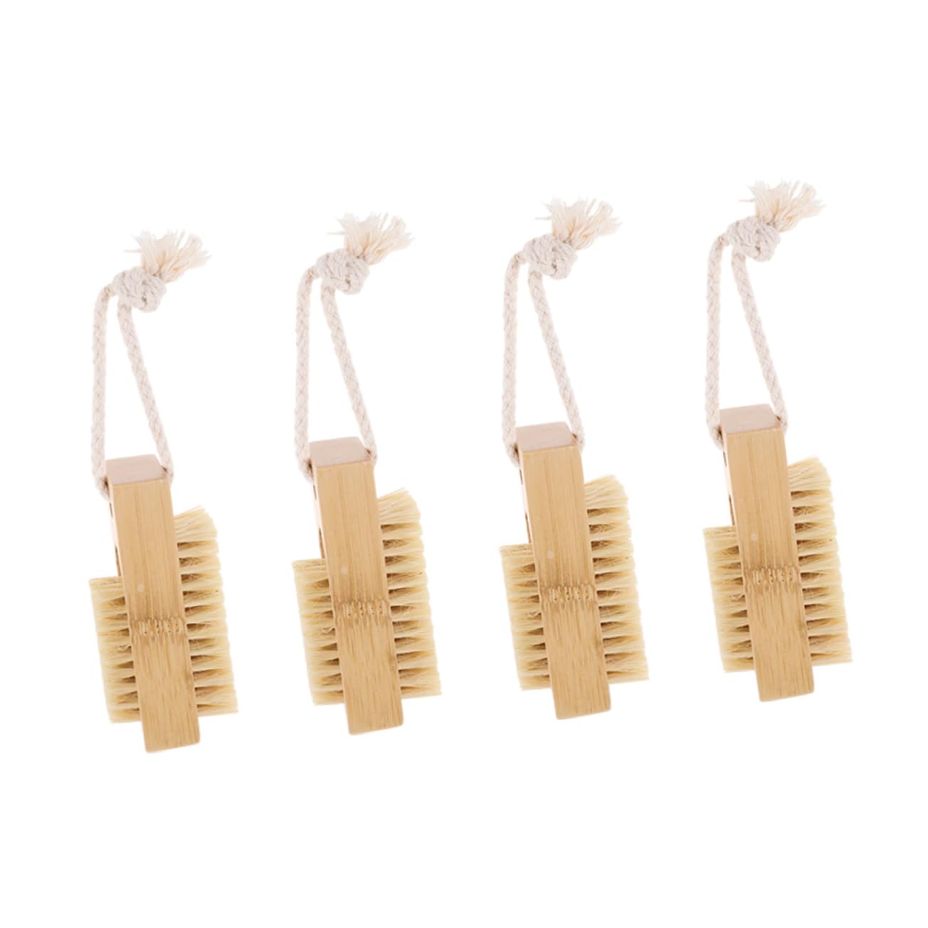 WOONEKY 4pcs Nail Brush Portable Nail Scrubbing Brush Gentle Skin Compact for Travel and Home Use