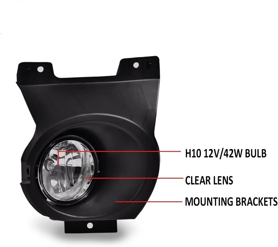 PIT66 Front Bumper Fog Light, Compatible with 2011-2014 Ford F150 Front Bumper Driving Fog Lights Lamps W/Bulbs Clear Lens Fog Lamp Accessories