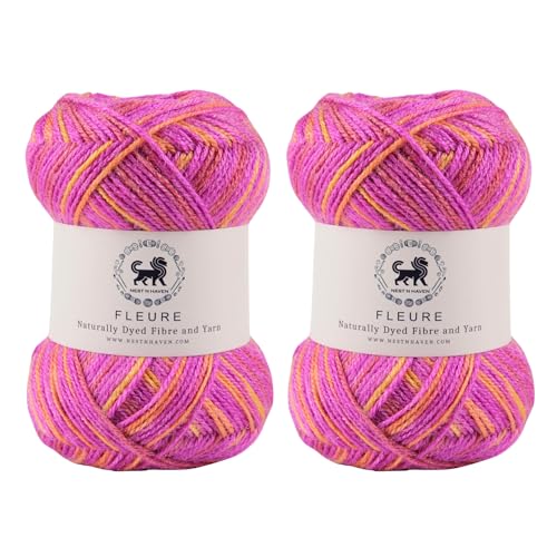 Image of Nestnhaven Acrowools Fleure Hand Knitting and Crochet Yarn. Pack of 1 Ball - 100gms. Shade no - NNHF (Multicolor17) | (200 Gm)