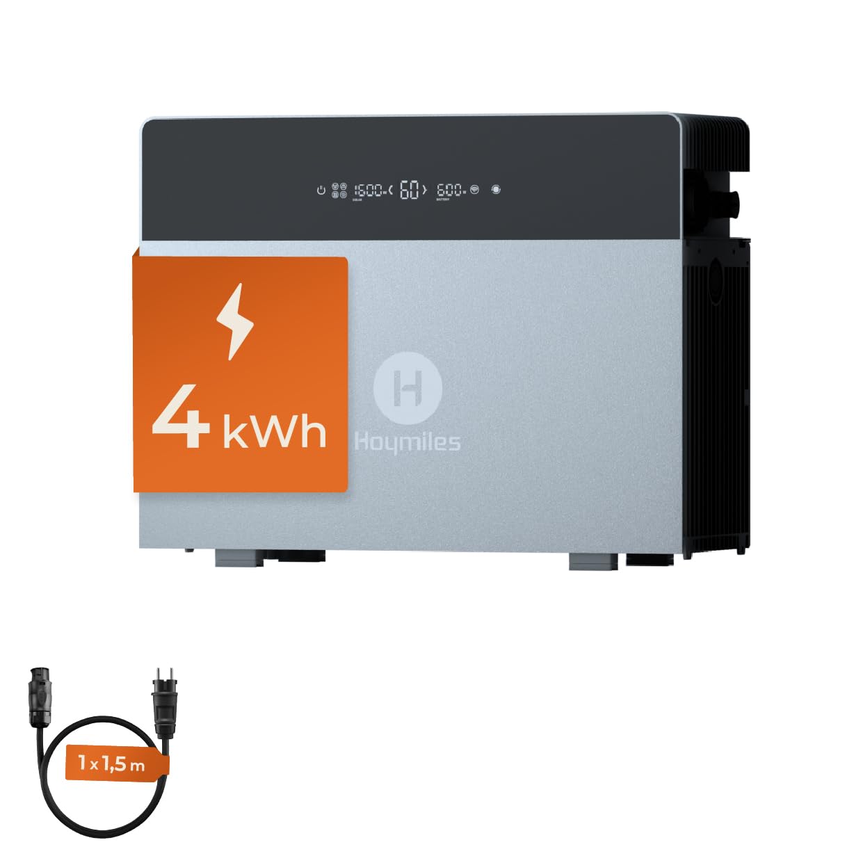 Hoymiles HiBattery 4020 X Solar-Stromspeicher 4,02 kWh – All-in-One Balkonkraftwerk Speicher mit integriertem Wechselrichter, 4 MPPTs, 4000W PV-Eingang, WLAN, Bluetooth