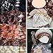 Doll Hair, 7.9 inch Doll Hair for Crafts, Curly Doll Hair for Rerooting, DIY Doll Wigs, Replacement Mohair for Reborn Doll Light Coffee