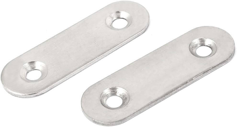 uxcell 50mmx16mmx2mm Flat Repair Joining Brace Mending Fixing Plate 20pcs