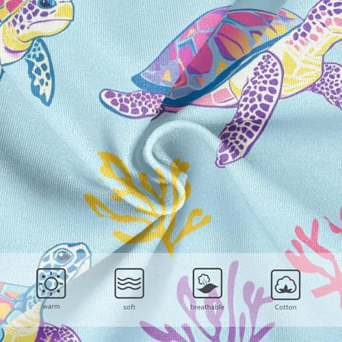 Wusikd Sea Turtle Girls' Underwear Cotton Colorful Girls Briefs Soft Toddler Underwear 2T3