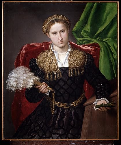 Huile sur toile portrait de Laura Da Pola reproduction d'art raffinée aux détails d'artiste